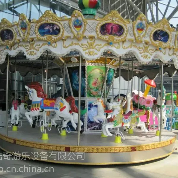 郑州浩奇游乐设备豪华转马中大型室内外游乐设施