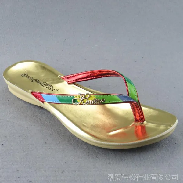 外贸pu底大码女鞋拼色人字拖女新款平跟夏季休闲女式凉拖厂家批发