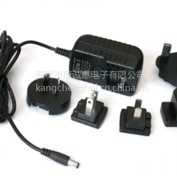 KCH供应12V2A可转换头电源适配器安规认证 ROHS环保