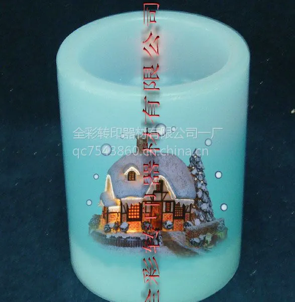 全彩转印供应蜡烛水贴纸蜡烛杯花纸 高温低温印花纸