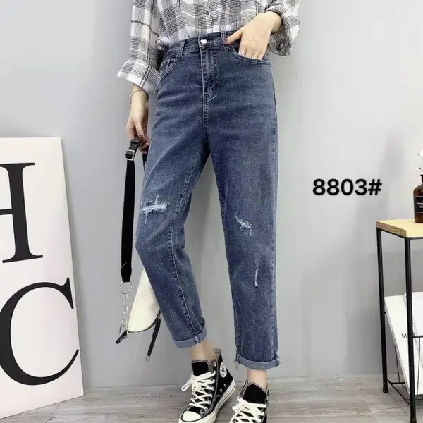 韩版女装外贸原单库存女式小脚牛仔裤 货源批发 地摊便宜 杂款女装大码牛仔裤批发