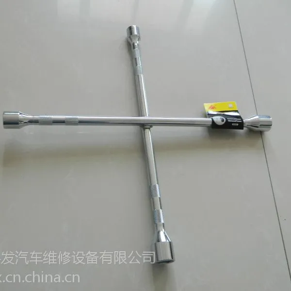 专业滚花十字轮胎扳手 科发汽车维修工具