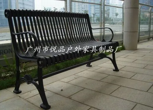 供应广东广州厂家直供铸铁休闲椅 铁架休闲椅 户外公园长条椅