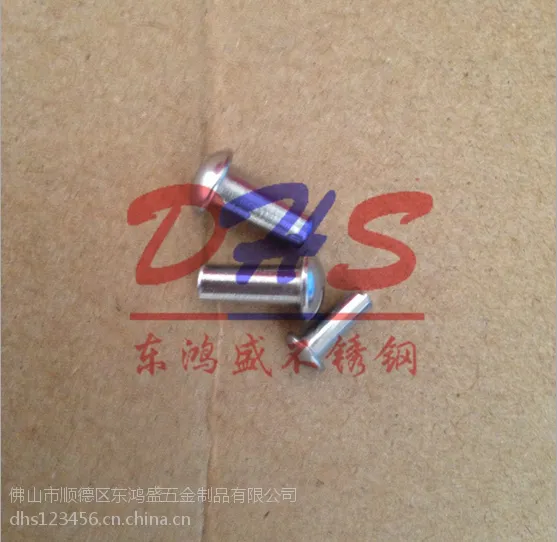 顺德勒流不锈钢铆钉 东鸿盛国标304实心铆钉 沉头 大扁头 半空心铆钉 多款供选