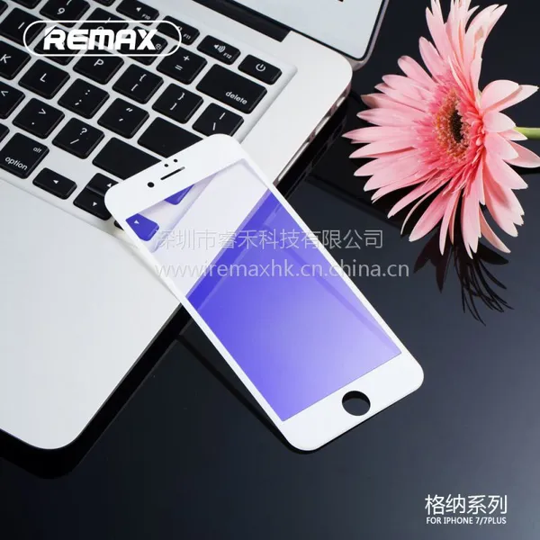 remax格纳系列iPhone7钢化膜苹果7Plus手机全屏全覆盖3D曲面蓝光防爆玻璃高清