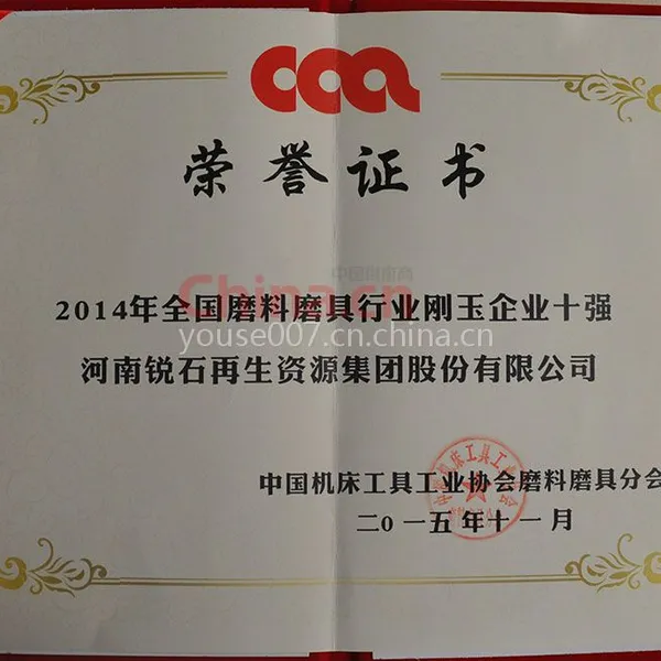 全国刚玉行业十强