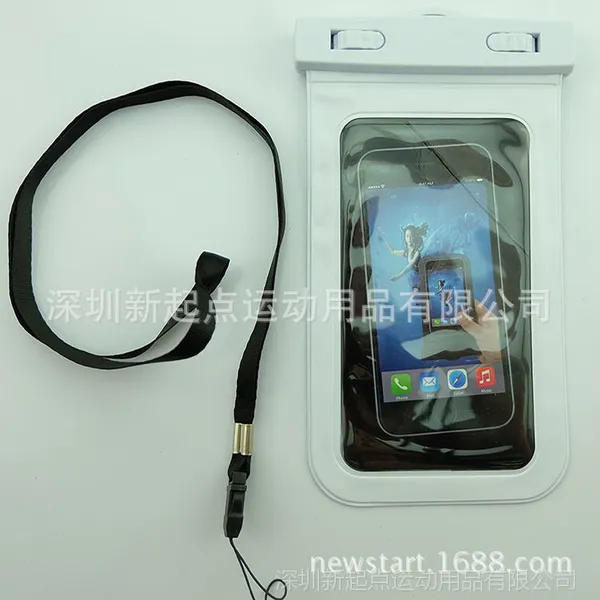 工厂定制全白iphone6plus防水袋潜水防水袋