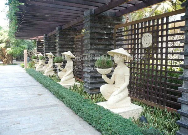 大连景观雕塑、雕塑工程、仿石仿木、凉亭藤架、景观设施