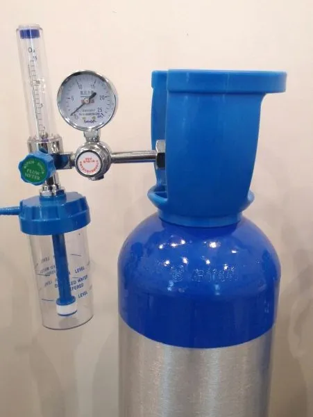 【山东庞通】10L铝瓶、氧气瓶、QF-2阀门、带蓝色拎手、医用氧专用