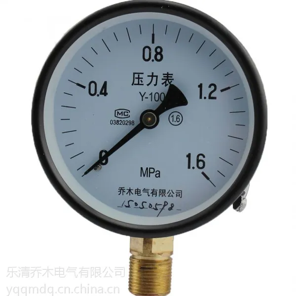 【乔木电气】批发指针压力表Y-100一般压力表