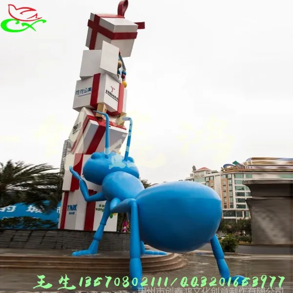 爆款创意蚂蚁雕塑 商业主题景观雕塑 商场美陈装饰造型摆件