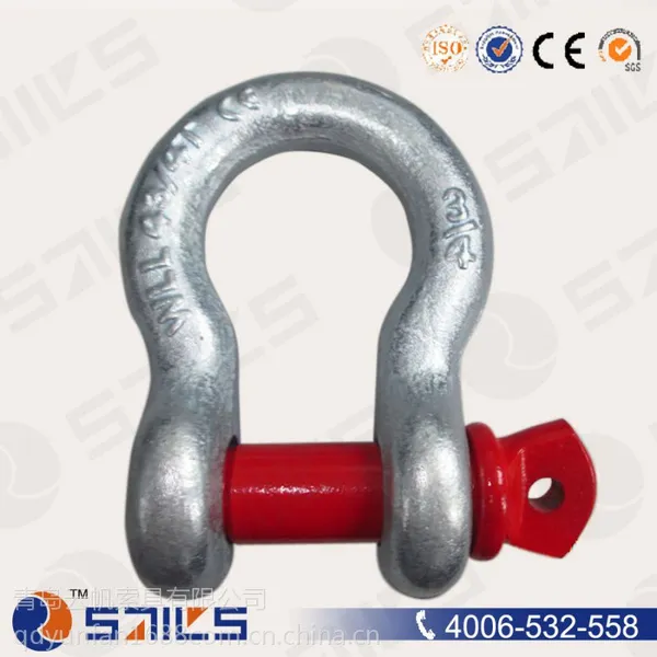 供应厂家直销美式模锻高强度卸扣 G-209 弓形shackle