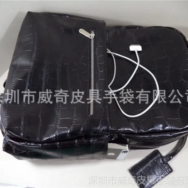 新款鳄鱼纹电脑背包厂家直销 电脑包 背包工厂批发 书包休闲背包供应
