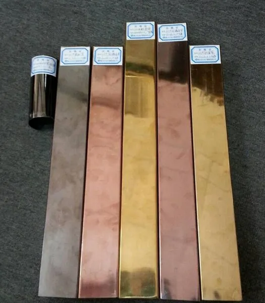 不锈钢拉丝玫瑰金货架用管,拉丝无指纹不锈钢屏风,订做304方管规格