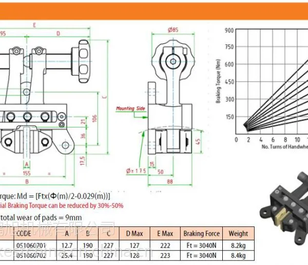 昆山总代理CBM6 ICP英国手动制动器