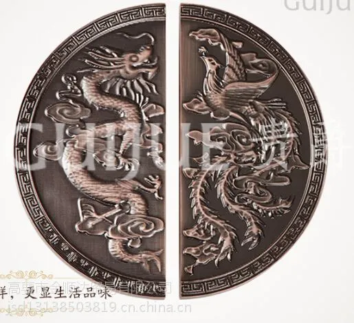 【贵爵/本念明/大门拉手玻璃门拉手木门拉手价格供应批发订做】复古大门拉手龙凤玻璃门推拉门拉手木门拉手