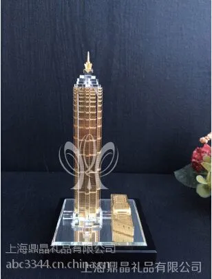 提供精美尚鼎晶品上海金茂大厦水晶建筑纪念品 上海特色产品