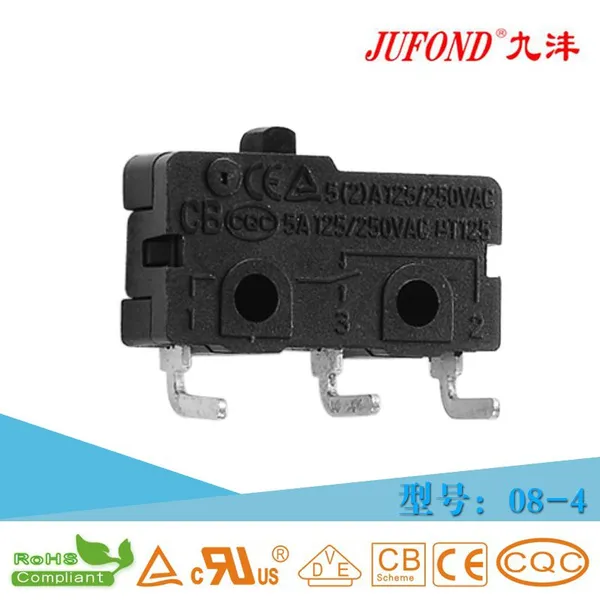 中山九沣JUFOND优质环保三脚限位微动开关 08-4