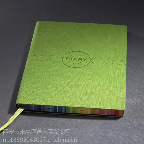 西安记事本牛文件夹笔记本,皮面本子烫金烫银logo钢笔刻字配笔商务记事本