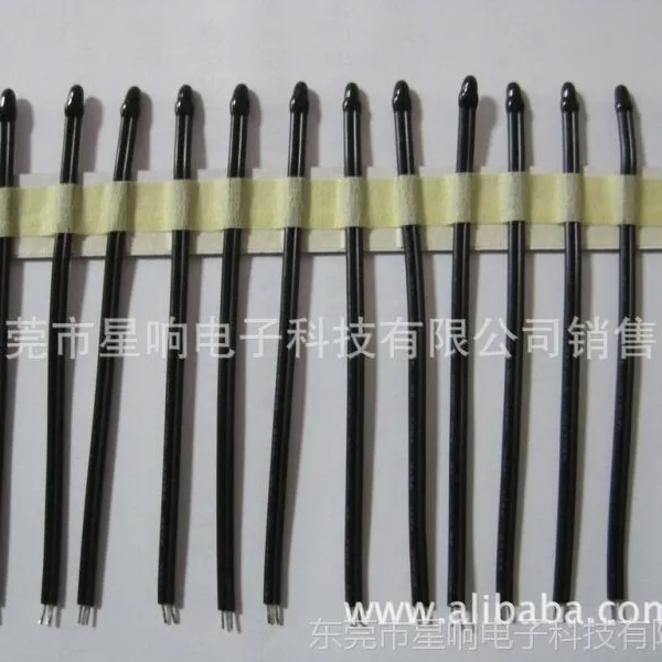 供应NTC/热敏电阻/环氧封装黑色NTC温度传感器/阻值1KΩ±1%-3435