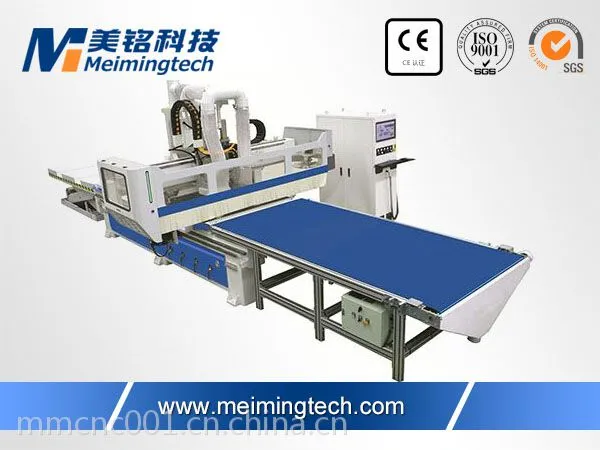 山东美铭数控广东板式家具生产线多工序雕刻机自动上下料木工机械