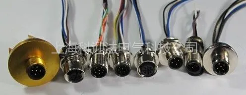 供应传感器插座/M12连接器/针型和孔型/带线插座