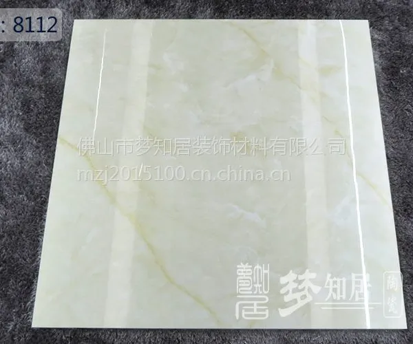 佛山市发源地陶瓷8112喷墨全抛釉地面砖,釉面砖,客厅装饰墙砖,工程出口瓷砖
