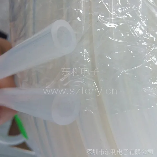 销售 耐高温透明4*6mm耐温200℃软管 工业硅胶管