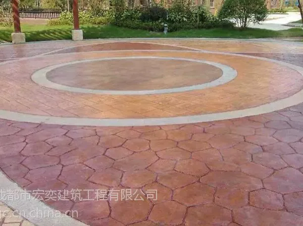 重庆彩色印花艺术地坪施工厂家供应材料