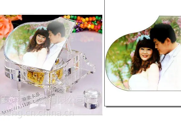 供应西安水晶钢琴MP4音乐盒 八音盒生日礼物 diy创意水晶钢琴礼品