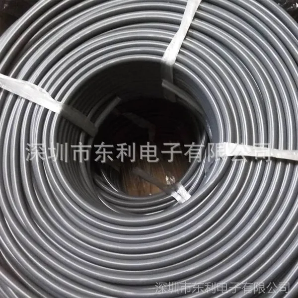 深圳供应防静电耐两芯高压线 50KV高压双屏线 22AWG 黑/灰色