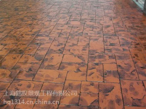 介休市混凝土彩色压花地坪,彩色艺术地坪,道路压花地坪。