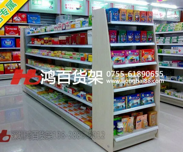 鸿百货架厂供应药店货架,大厂直销值得信赖
