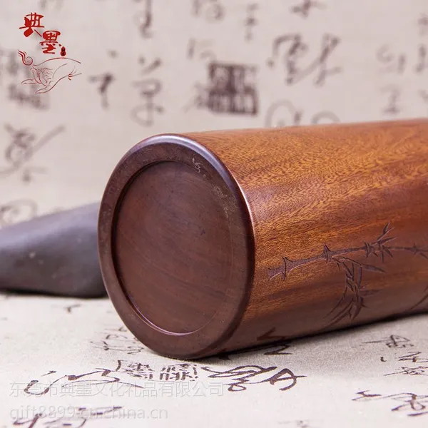 典墨供应非洲酸枝小圆笔筒 圆笔筒 红木笔筒 商务办公用品 工艺摆件
