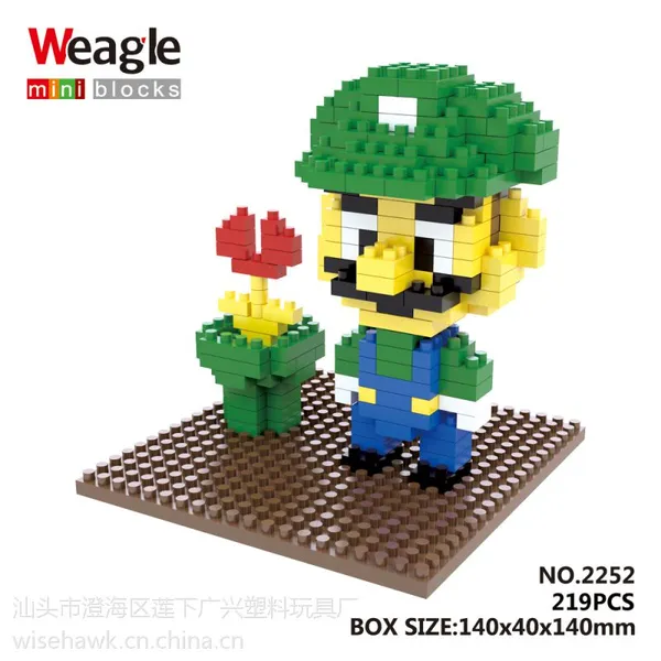 智鹰Wisehawk迷你钻石颗粒益智积木 卡通动漫新型玩具 马里奥2252