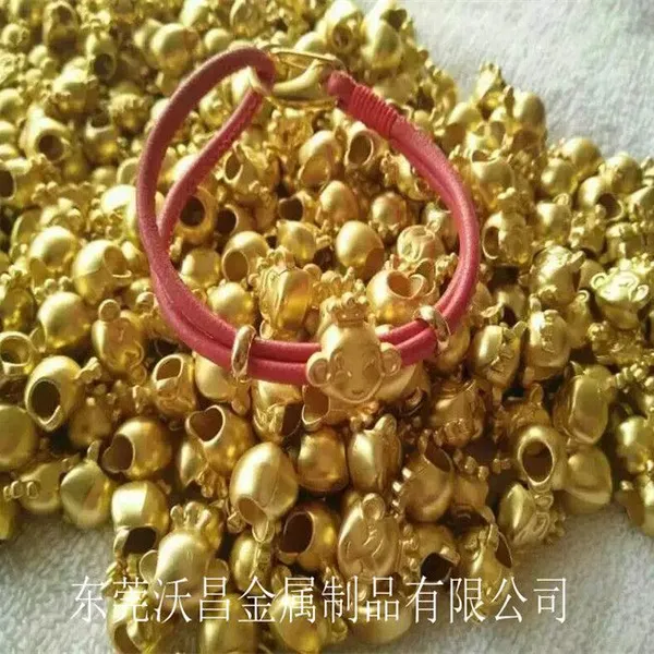 加工定制锌合金饰品配件 十二生肖仿金小猴红绳挂件