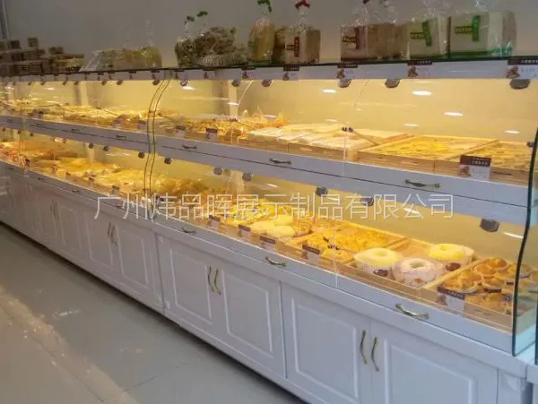 广州炜品晖弧形豪华面包柜订做面包柜厂家