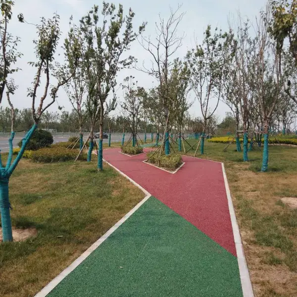 透水胶粘石 透水路面 生态透水地坪