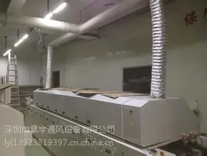 供应深圳龙华观澜波峰炉焊锡排烟工程,昊宇白铁通风管道工程