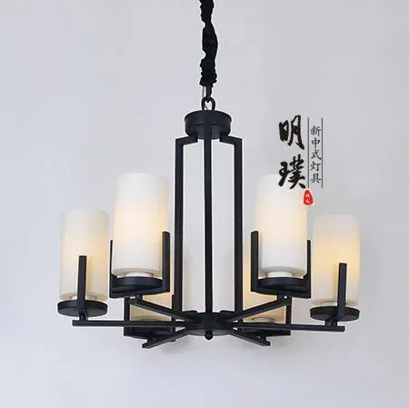 仿古云石新中式吊灯 客厅新中式吊灯 明璞新中式吊灯代理加盟