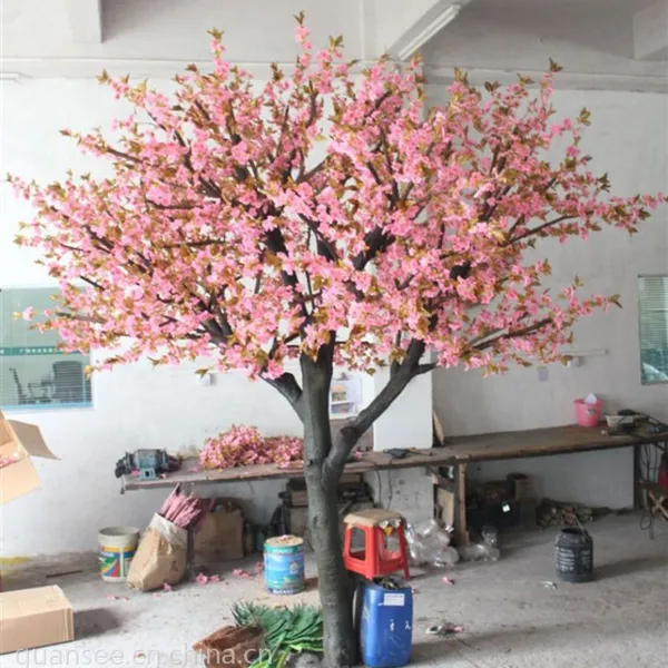 东莞市广晟景观工艺供应实木仿真樱花树商场公园广场市政绿化装饰造景专用玻璃钢仿生樱花树仿真假树