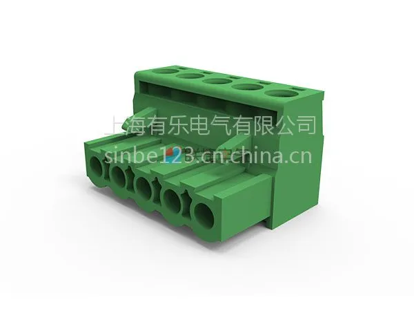 有乐品牌pcb插拔式接线端子5p接插件90度弯插5.08mm绿色环保阻燃UL认证厂家直销批发特价
