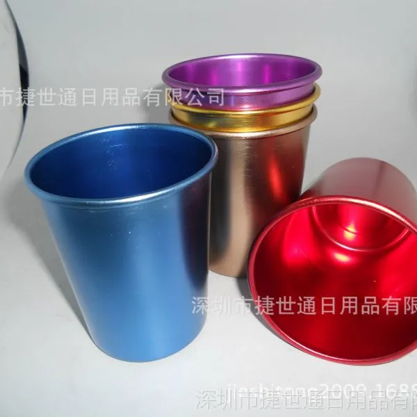 捷世通专业生产 果糖色氧化铝杯 铝咖啡杯
