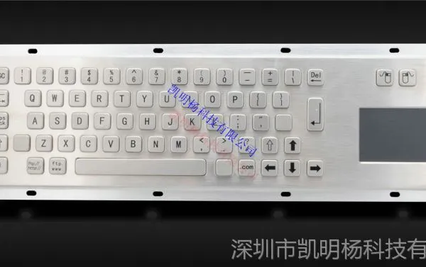 供应防水防爆带触摸板工业金属PC键盘KMY299G