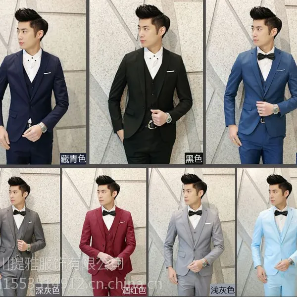 2016新款提雅男士休闲时尚新郎西服定制(ty-609)
