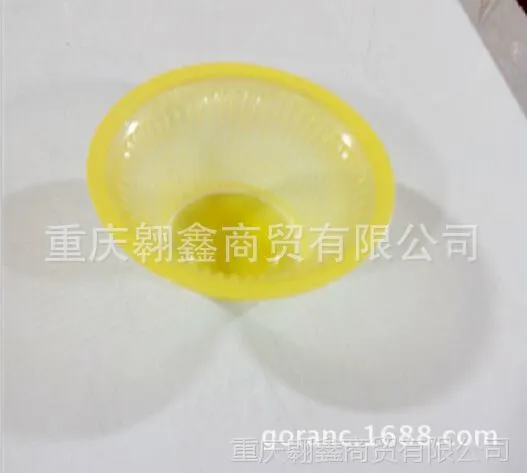 供应批发一次性塑料碗 黄色刨冰 沙冰 冰粥 碎冰塑料碗