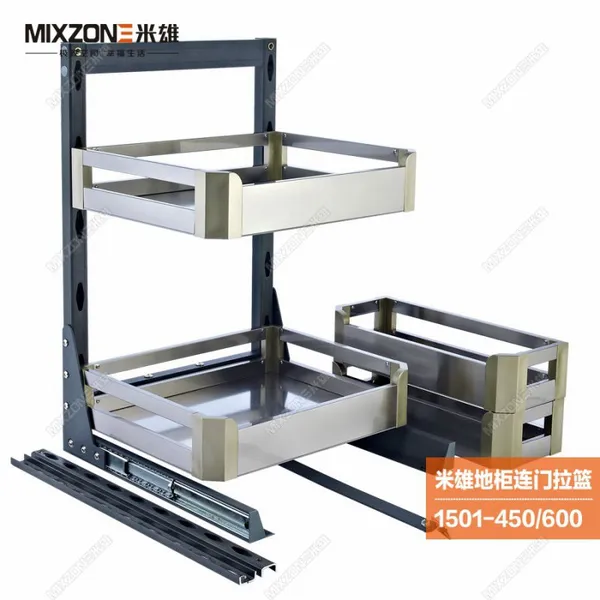 厂家供应批发价格MIXZONE米雄环保型连门拉篮(矮柜)