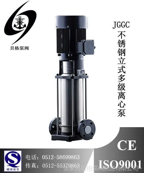 供应8吨多级泵,立式不锈钢泵,工业立式给水泵,JGGC8-176