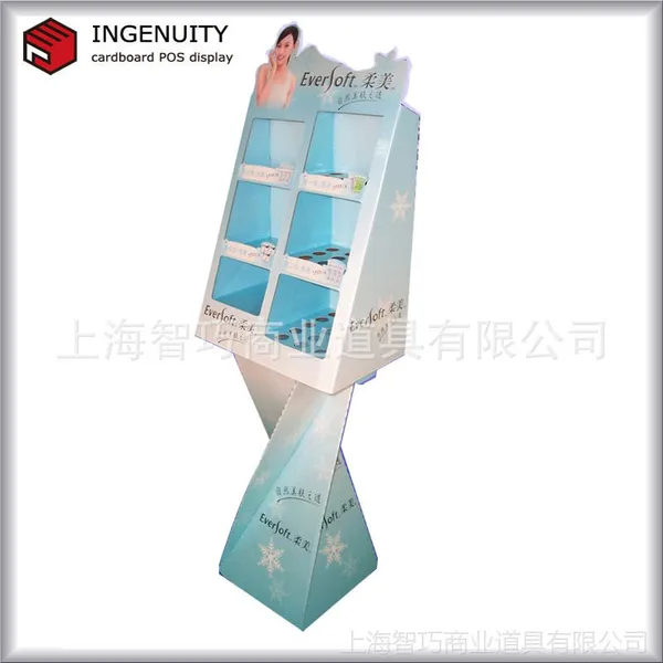 【厂家直销】超市促销袜子纸展架 药品纸货架 2015品质定制款