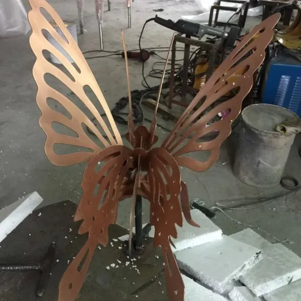 广州铜雕创意雕塑紫铜蝴蝶工艺品